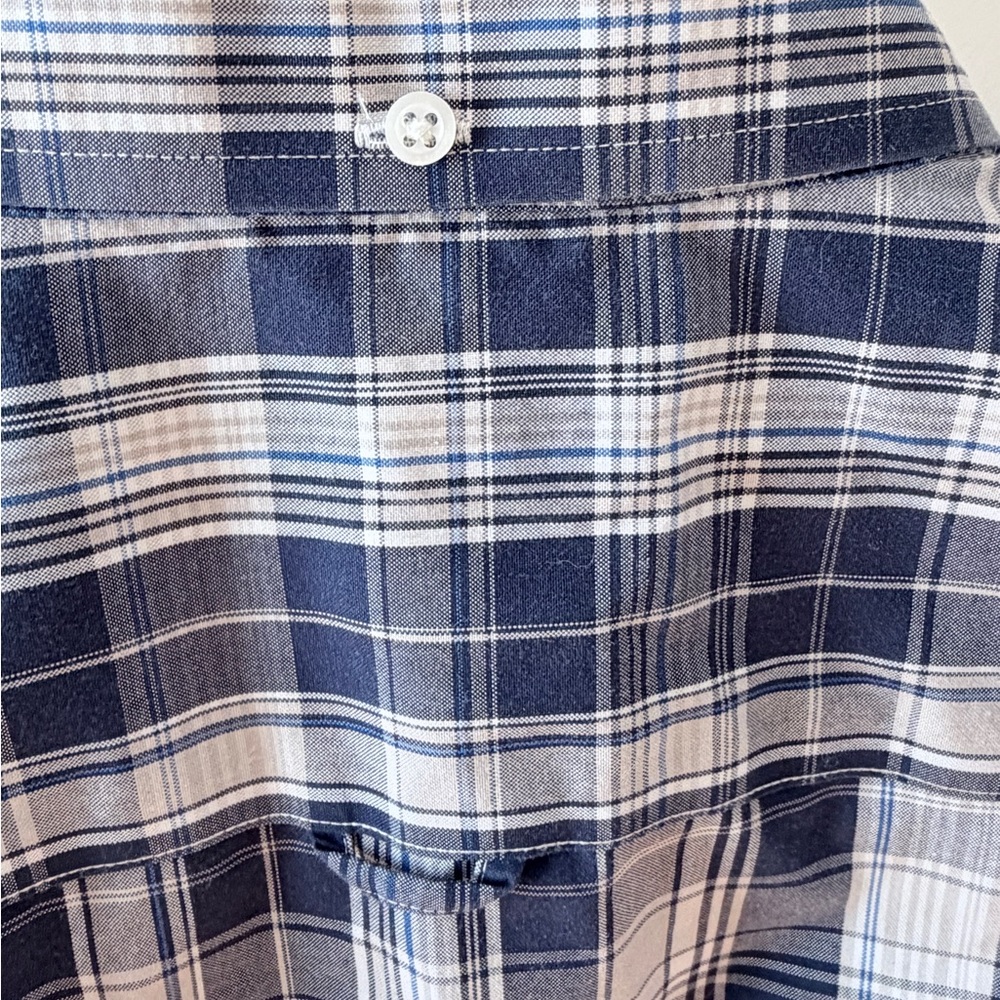Nordstrom Navy And White Checkered Shirt View 4